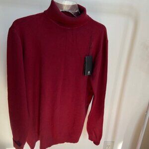 Burgundy soft cozy sweater men XL with versatile sleeve & neck style